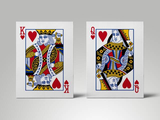 King & Queen Of Hearts Canvas Print Set, His & Hers Wall Art - image 1