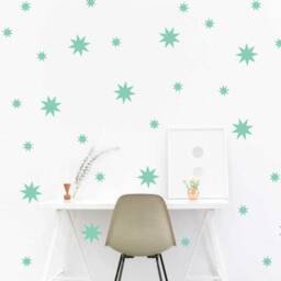 Starburst Decal, Star Decals, Sparkle Gold Stars, Wall Boys Room Girls Nursery, Nursery Decals - thumbnail 2