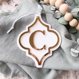 Personalised Christmas Bauble - Customised Decoration Acrylic Initial Ornament - thumbnail 2