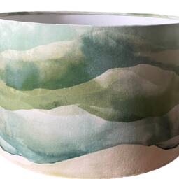 Handmade Velvet Lampshade Watercolour Landscape Design, Table Or Pendant Fitting - thumbnail 4