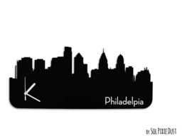 Philadelphia Skyline - Silhouette Wall Clock