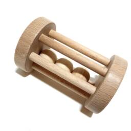 Montessori Rattle Set, 5 Wooden Baby Toys - thumbnail 4
