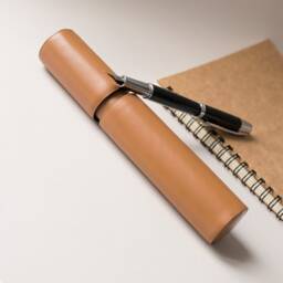Leather Pen Case, Fountain Holder, Personalized Sleeve, Pen Pouch, Accessory Cases, Pencil New Job Gift Men - thumbnail 1