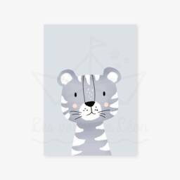 Tiger Wall Art, Personalized Name Poster, Safari Jungle Animals, Baby Shower Gift Idea - thumbnail 3