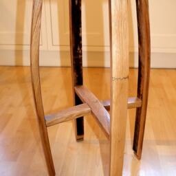 Hand Crafted Oak Bar/Kitchen Stool, Made From Reclaimed Scotch Whisky Barrel Staves - thumbnail 3
