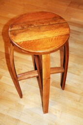 Hand Crafted Oak Bar/Kitchen Stool, Made From Reclaimed Scotch Whisky Barrel Staves - thumbnail 1