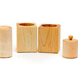Wooden Baby Toy Bundle, Montessori Rattle Stacker Blocks, Shower Gift - thumbnail 4