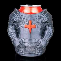 Knight Armor Pen Holder, Medieval Desk Organizer, Pencil Pot, Fantasy Decor, Bookmark Soda Can Gamer Gift - thumbnail 2