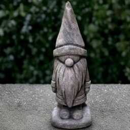 Handmade Concrete Garden Gnome Sculpture Nordic Pixie Decor - thumbnail 3