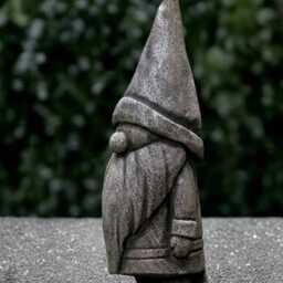 Handmade Concrete Garden Gnome Sculpture Nordic Pixie Decor - thumbnail 2