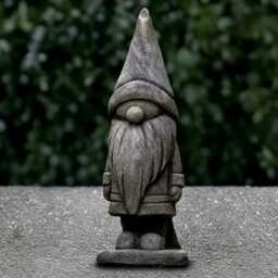 Handmade Concrete Garden Gnome Sculpture Nordic Pixie Decor - thumbnail 1