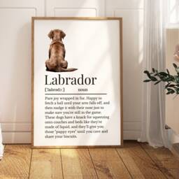 Labrador Definition Print, Wall Print For Owner, Dog Owner Gift, Lovers - thumbnail 2