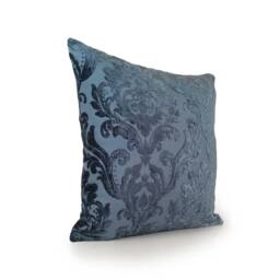Light Or Silver Navy Blue Pillow, Throw Pillow Cover, Decorative Cushion Pillowcase, Trendy Accent Velour Blend - thumbnail 2