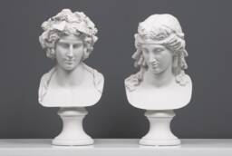 Lansdowne Antinous - As Dionysus & Ariadne Bust Sculpture - Antique Pair Statue Greek God Bacchus Made in Europe The Ancient Home - thumbnail 1