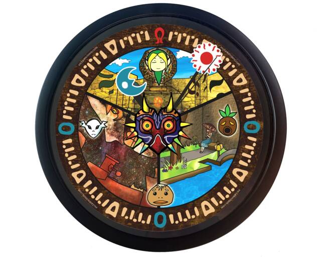 Majora's Mask Clock - Legend Of Zelda Video Game Decor Clocktown Retro - image 1