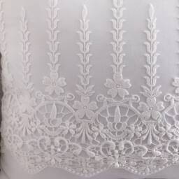 Handmade White Embroidered Cushion Cover, French Style Cotton Pillowcase, Home Deocr - thumbnail 2