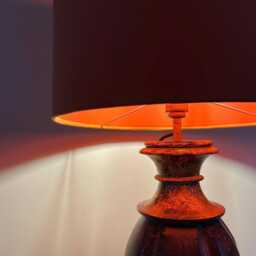 Burnt Orange Velvet Drum Lampshade, Double Sided Lampshade With Burnt Cotton Interior
