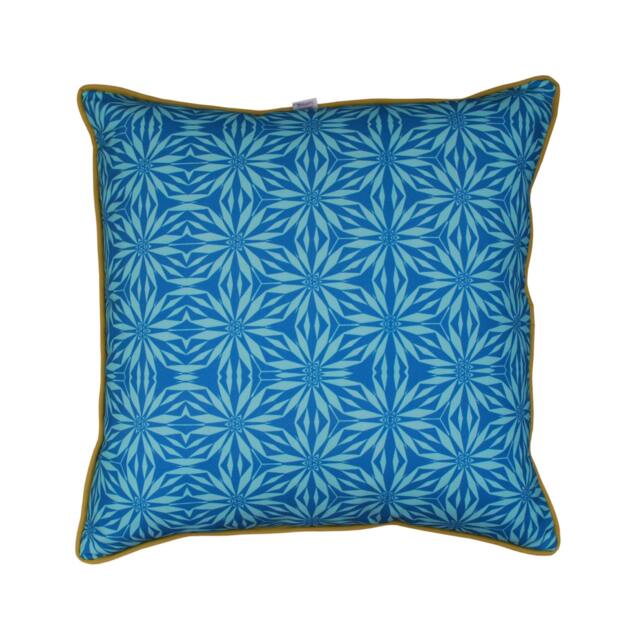 Geometric Flowers Cushion in Light Weight Canvas 55% Linen 45 Cotton Hidden Zipper, With Or Without Feather Pillow - image 1