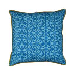 Geometric Flowers Cushion in Light Weight Canvas 55% Linen 45 Cotton Hidden Zipper, With Or Without Feather Pillow - thumbnail 1