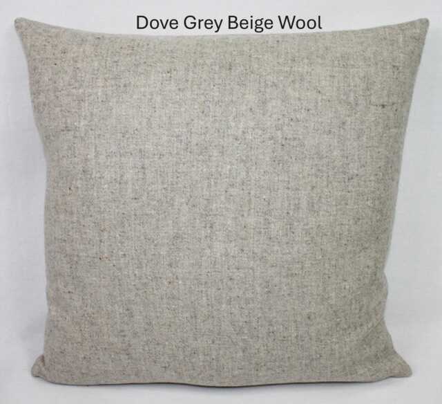 Dove Grey Beige Pure New Wool Cushion Cover British Abraham Moon Melton Pillow Square Rectangle Lumbar - image 1