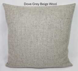 Dove Grey Beige Pure New Wool Cushion Cover British Abraham Moon Melton Pillow Square Rectangle Lumbar