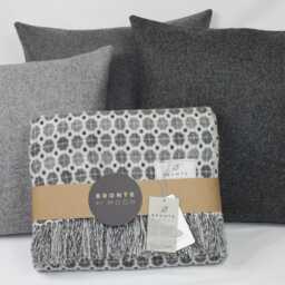 Dove Grey Beige Pure New Wool Cushion Cover British Abraham Moon Melton Pillow Square Rectangle Lumbar - thumbnail 4