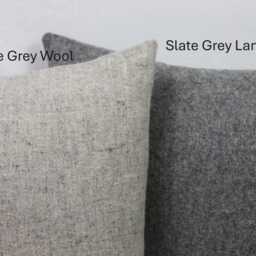 Dove Grey Beige Pure New Wool Cushion Cover British Abraham Moon Melton Pillow Square Rectangle Lumbar - thumbnail 3