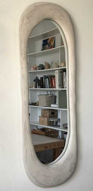 Full Length Organic Plaster Mirror - image 1