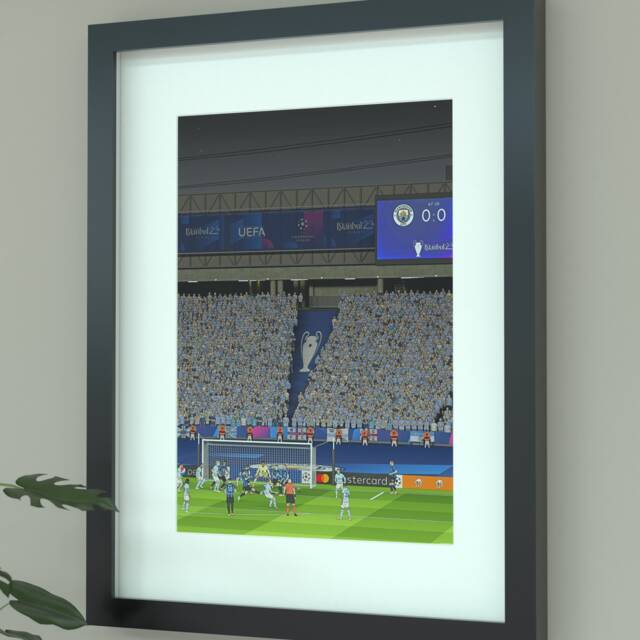 Rodri Goal Art Print - Manchester City Champions League Final 2023 - image 1