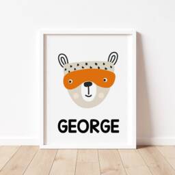 Personalized Superhero Animal Print - Kids Bedroom Decor - thumbnail 3