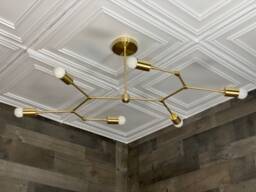Ivar Modern Mid Century Industrial Large 6 Light Ceiling Chandelier
