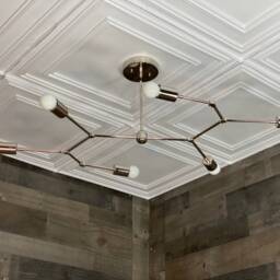 Ivar Modern Mid Century Industrial Large 6 Light Ceiling Chandelier - thumbnail 2