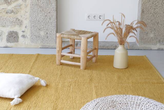 Large Yellow Mustard Rug 170x240cm, Area Rug, Living Room Bohemian Nursery Kids Contemporary Bedroom - image 1