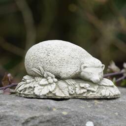 Hedgehog Stone Statue - Outdoor Garden Animal Reconstituted Sculpture Ornament British Wildlife Gift - thumbnail 3