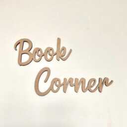 Book Corner - Reading Quotes Children's Bedroom Playroom Wall Art Accessory Wooden Nursery Decor Scandi Boho Decoration - thumbnail 2