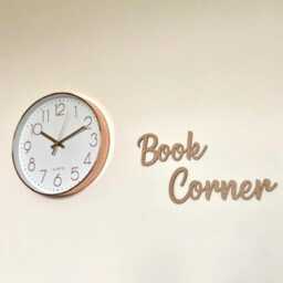 Book Corner - Reading Quotes Children's Bedroom Playroom Wall Art Accessory Wooden Nursery Decor Scandi Boho Decoration - thumbnail 3