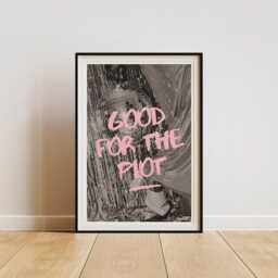 For The Plot - Disco Ball Print High-Quality Gloss Quote Poster, Cool Wall Art, Affirmation Gift, Living Room Home Decor, Modern Typography - thumbnail 2