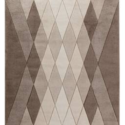 New Small Large Beige Cream Argyle Design Area Rugs Mats - thumbnail 4