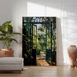Vintage Botanical Garden Print, Henri Rousseau Style, Tropical Wall Art - thumbnail 3