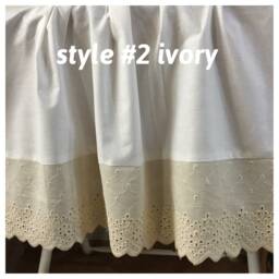 Crib Bed Skirts -Dust Ruffle White Or Ivory Shabby Chic Toddler Bedding -Lace Eyelet-Cotton-Baby Nursery Bedding, Children Bedskirt Red - thumbnail 2