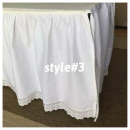 Crib Bed Skirts -Dust Ruffle White Or Ivory Shabby Chic Toddler Bedding -Lace Eyelet-Cotton-Baby Nursery Bedding, Children Bedskirt Red - thumbnail 3