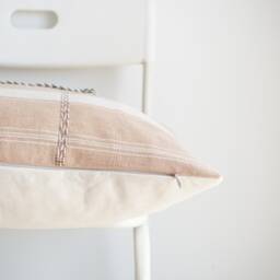Handmade Hemp Pillow Cover Vintage Karen Tribal Design - 20x20 - thumbnail 3