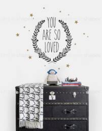 You Are So Loved Quote Lettering Wall Decal - thumbnail 1
