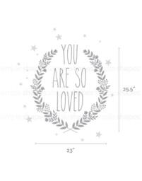 You Are So Loved Quote Lettering Wall Decal - thumbnail 3