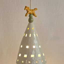 Pendant Light For Nursery Or Kid's Room. Hanging Ceramic Lamp - thumbnail 3