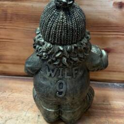 Stone Garden Gold Bronzed Gnome Footballer Football Player Statue Wilf Ornament - thumbnail 3