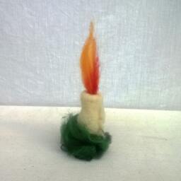 Needle Felt Candle Winter Wedding Decor Birthday Topper Outdoor Window Ornament Waldorf Centerpiece Desk Accessory Gift Wool - thumbnail 4