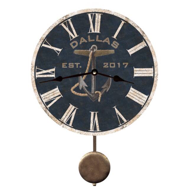 Unique Personalized Anchor Clock With Elegant Pendulum - image 1