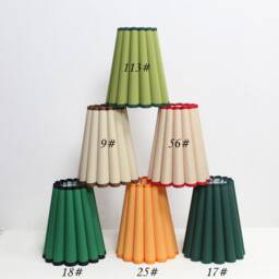 Handmade Fabric Lampshade Customizable Color, Home Lighting - 110-240V - thumbnail 2