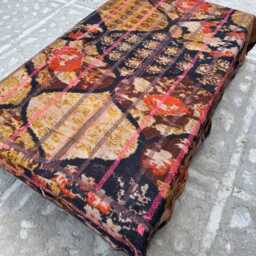 Handmade Persian Kantha Quilt Vintage Cotton Bedspread Reversible Throw Blanket Traditional Ethnic Design - thumbnail 3